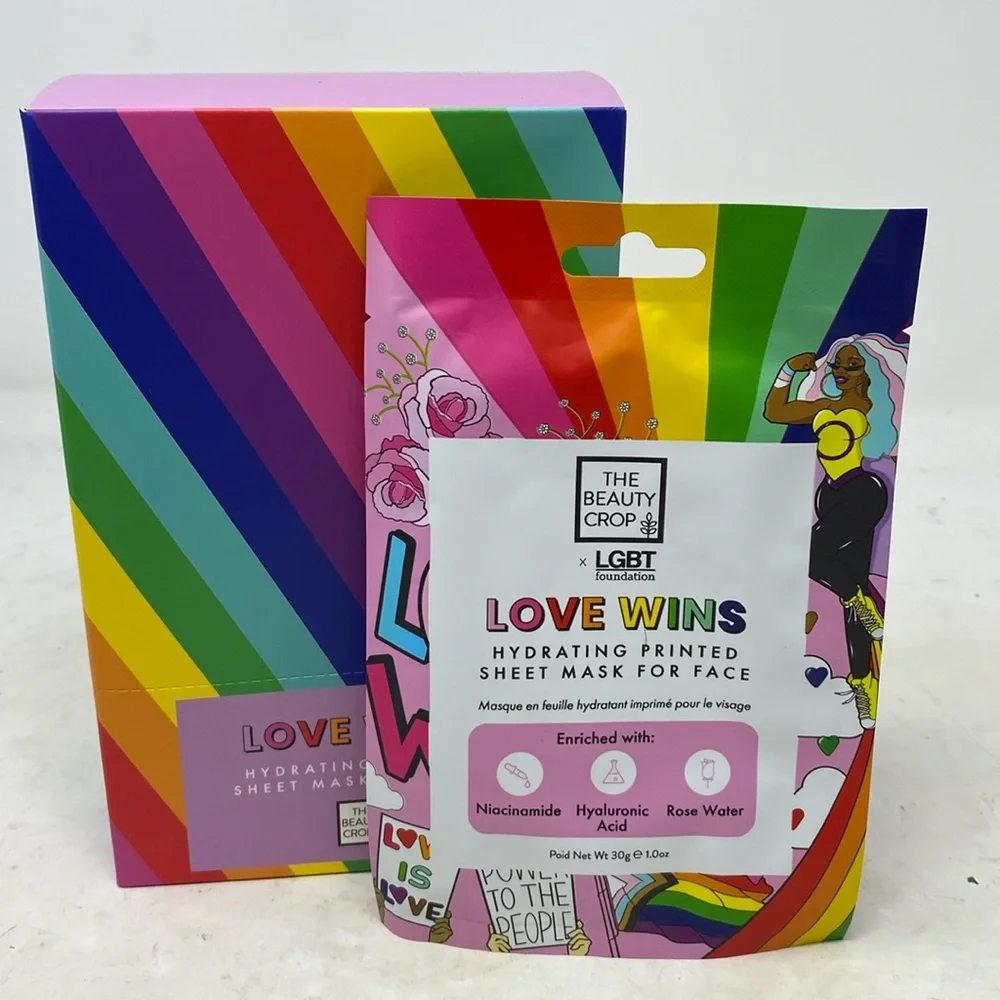 Hydrating Printed Sheet Mask for Face -Love Wins Pride 1 Box (includes 12 Masks)